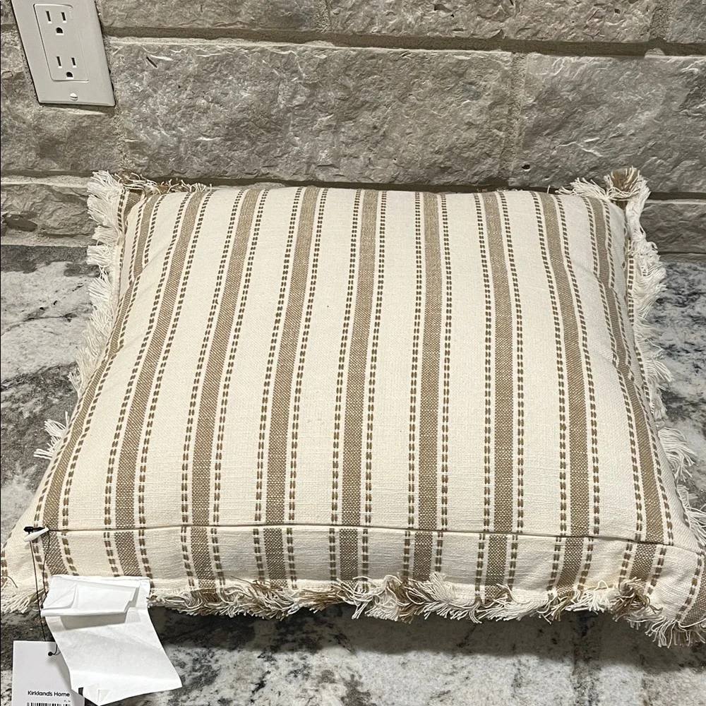 NEW Striped 'Hello Pumpkin' Throw Pillow
